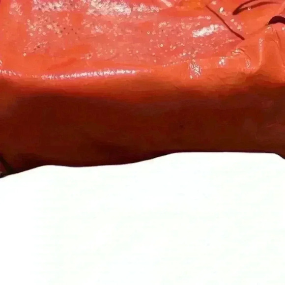 PENDING Coach Audrey OP ART Coral Peach Patent Leather Tote Shoulder Handbag - Picture 8 of 16